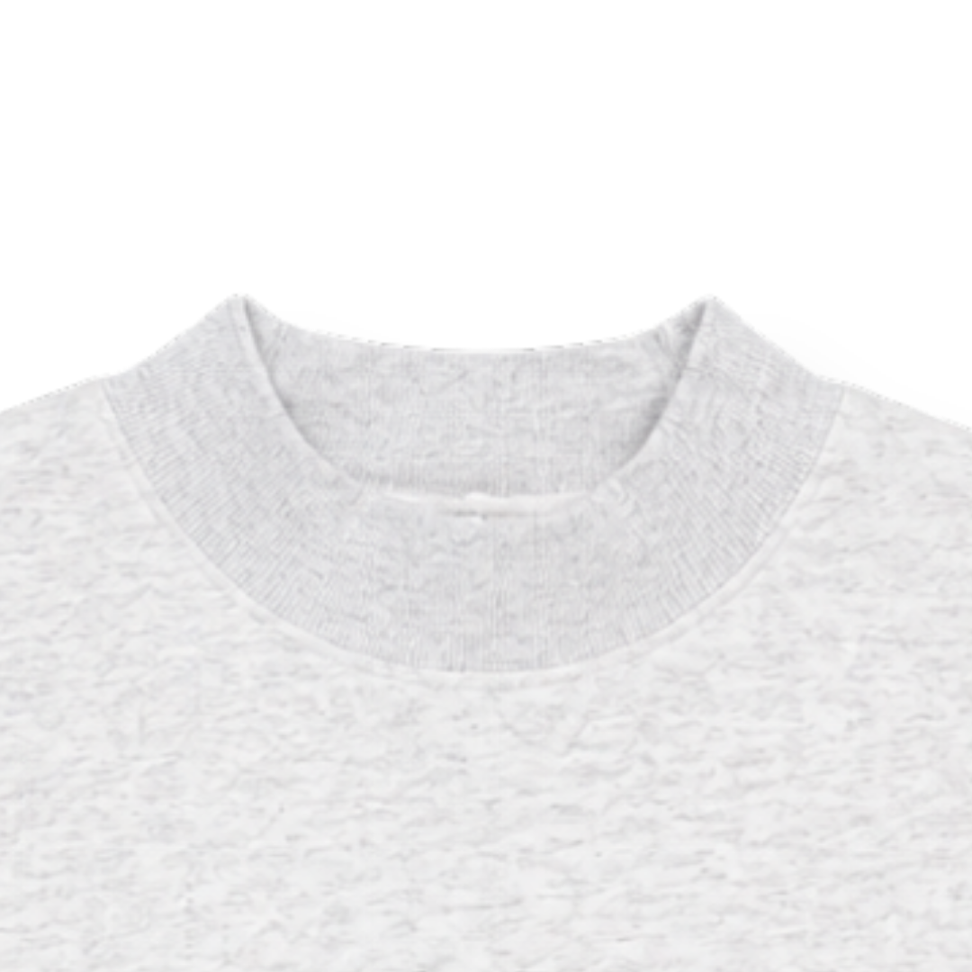 Boston Mockneck Sweatshirt - Silver Grey