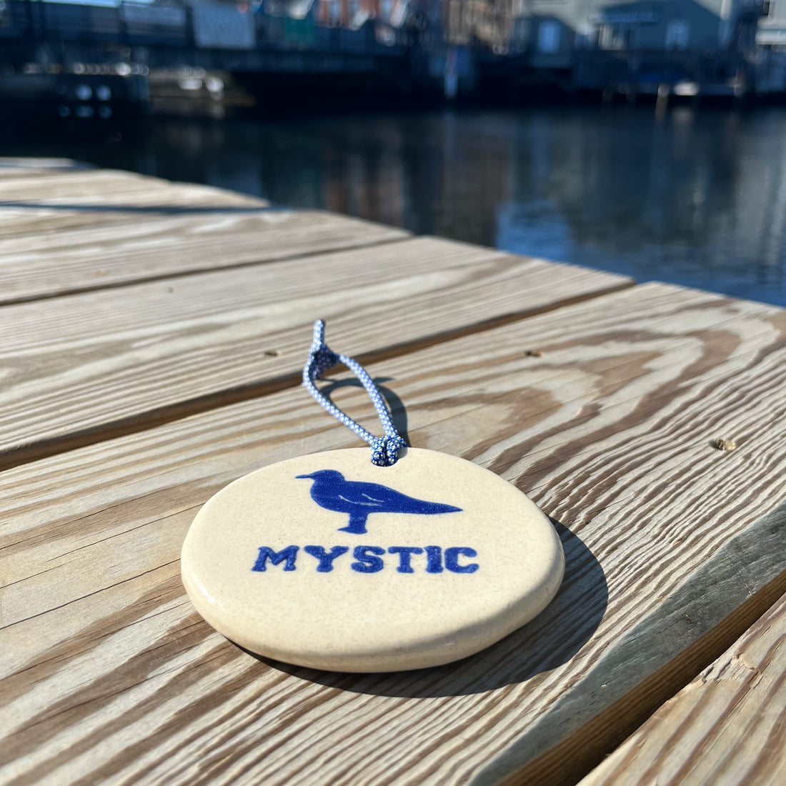Mystic Ceramic Ornament with Nautical Rope