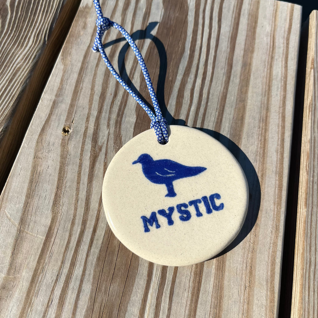 Mystic Ceramic Ornament with Nautical Rope